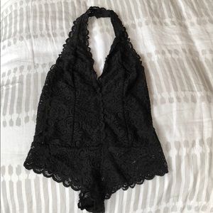 Black lace bodysuit